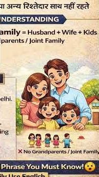 Nuclear Family Explained | English Phrase You Must Know #shorts #vocabulary