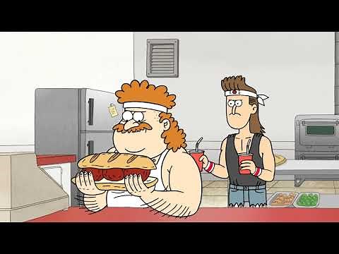 Regular Show - Mordecai And Rigby Visit Death Kwon Do Pizza And Subs For Lunch