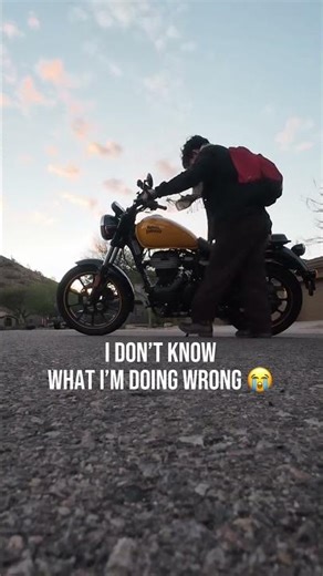 Special Episode: I fail to turn my bike on the kick stand 😭 #love #motorcycle #fail #funny