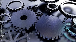 Gear cogs rotating system gearbox watch mechanism