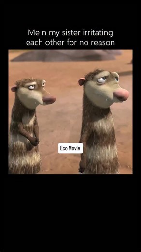 Eco Movie on Instagram: "😂 Interesting Fact: Ice Age: The Meltdown (2006) — This movie introduced the opossum twins Crash and Eddie, who were specifically designed to provide high-energy slapstick comedy and a sense of family conflict for the character Ellie. The technical animators focused on creating distinct, exaggerated facial expressions for the twins to emphasize their hyperactive and mischievous personalities during their frequent bickering scenes. The production of this movie required a