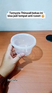 Ternyata Thinwall bekas ini bisa bermanfaat jadi tempat anti ruwet👍🏻 #diy #tips #tricks #thinwall #recycle #tutorial #fyp | Yuli Zifafiza