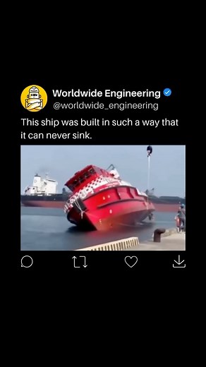 WORLDWIDE ENGINEERING 🌍 on Instagram: "Unsinkable boats, often referred to as *self-righting boats*, are designed with features that allow them to withstand extreme conditions without sinking. These boats are commonly used for rescue operations, research, or rough-water sports where stability and safety are critical. The design usually includes a watertight hull, which prevents water from entering even when the boat flips completely upside down. Many of these boats have buoyant materials, like 
