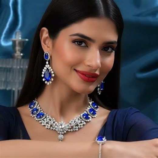 Luxury Sapphire Necklace Set 💎 Elegant European Design for Women