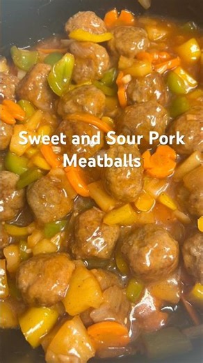 Sweet and Sour Pork Meatballs easy and yummy ilovecooking let’s eat