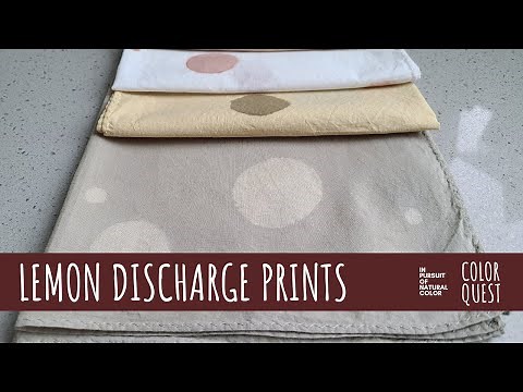 HOW TO DISCHARGE PRINT WITH LEMON | ORGANIC COLOR | SURFACE DESIGN & PATTERN | TEA TANNIN IRON