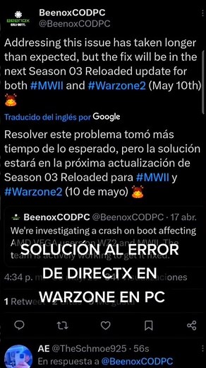 Solución al Error de Directx en Warzone 2.0