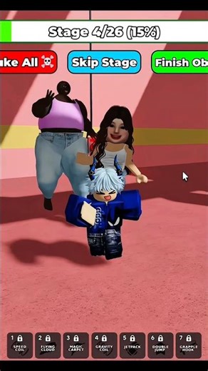 LOVELY PEACHES VS JIAFEI PRISON RUN! (Obby) #roblox #shorts