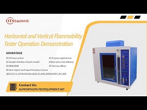 UL94 Horizontal and Vertical Flammability Tester Operation Demonstration