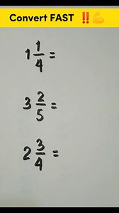 Convert fast mixed numbers into improper fractions 💪 #mathematics | Mathtuto