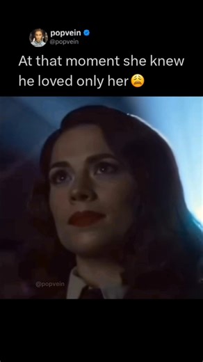 At that moment Peggy Carter knew Steve Rogers only loved her 😩