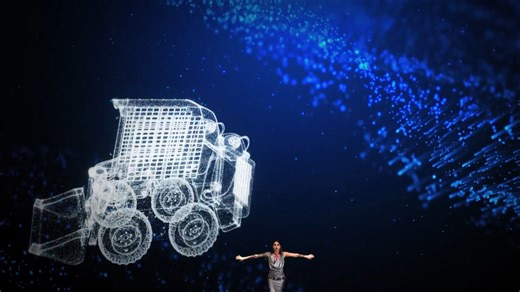 【星崛创意】 建筑新生 · 全息投影舞蹈《筑梦之境》互动视频秀 舞台空间瞬间化为建筑时空的缩影，观众仿佛置身未来工地与城市蓝图之中