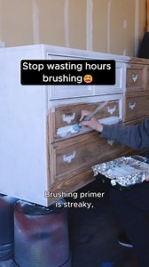 If painting furniture feels overwhelming, it’s probably the prep!😩 Brushing primer is streaky and slow, but spraying makes it easy, smooth, and durable! Comment ✨SPRAY✨ and I’ll send you my Sprayer Cheat Sheet so you can start your next project with confidence! | A Ray of Sunlight - Painted Furniture & DIY