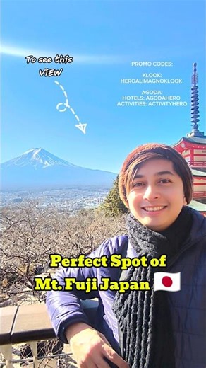 Climbed 400 Steps to See the Perfect View of Mount Fuji 🗻🇯🇵 #mountfuji