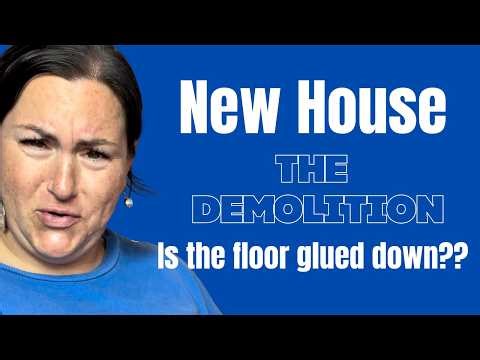 HOME DEMO PART 2 | Ripping Out Layers of Flooring in Our New House| Is It GLUED to the Subfloor?!