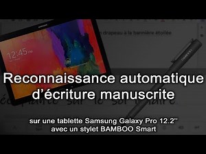 Reconnaissance d'écriture manuscrite (OCR) sur tablette