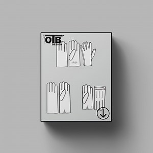 OTB Nappa Leather Gloves Vector Flat Technical Drawing Illustration Classic Blank Sketch Mock-up Template Design Tech Pack Cad - Etsy