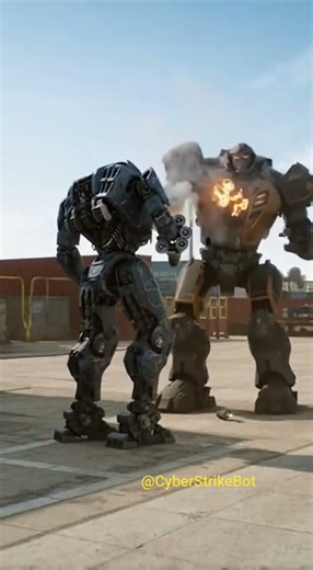 Humanoid Robot Battle in Daylight | Missile Arm vs Heavy Mech ⚡🤖 #Shorts