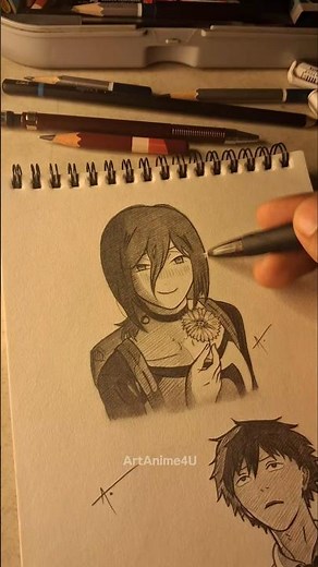 ​That Eraser is planning something evil 💀 Drawing Reze! #shorts #chainsawman #reze