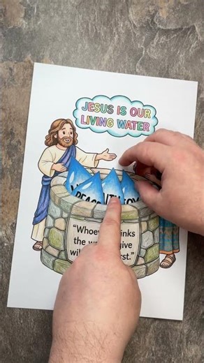 Jesus Is Living Water Bible Craft for Kids Church Activity Sunday School Lesson