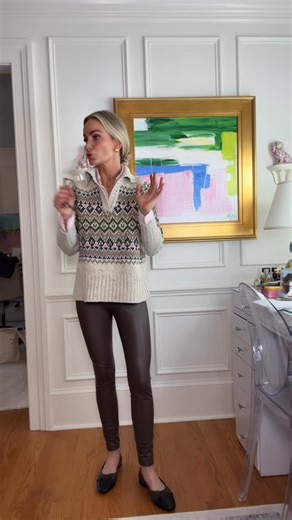 meeghan mullin on Instagram: "Quick little ootd! I’m loving all of these fairisle sweaters lately, and this one is under $200! Comment SHOP for links!"