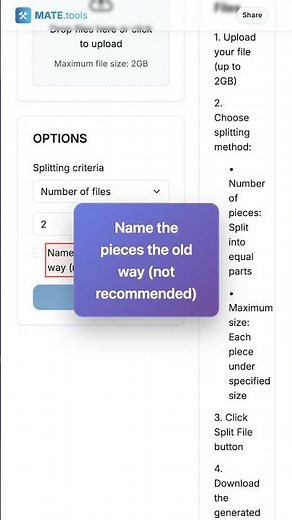 Split Files Online - Quick and Efficient for FREE #Shorts