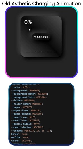 Old Asthetic Charging Animation using html &Css only📌#html #css #frontend #programming #job #project