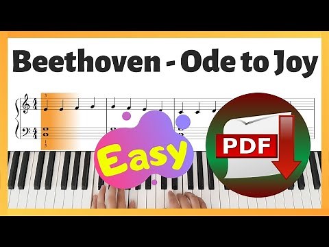Beethoven - Ode to Joy (Easy) Symphony No.9 | Piano Sheet Music | Piano Tutorial