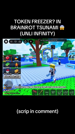 NEW TOKEN FREEZER IN ESCAPE TSUNAMI FOR BRAINROT SCRIP UNLIMITED BRAINROT TRADING PLAZA #fyp #escapetsunamiforbrainrots #roblox #robloxfyp #etfb