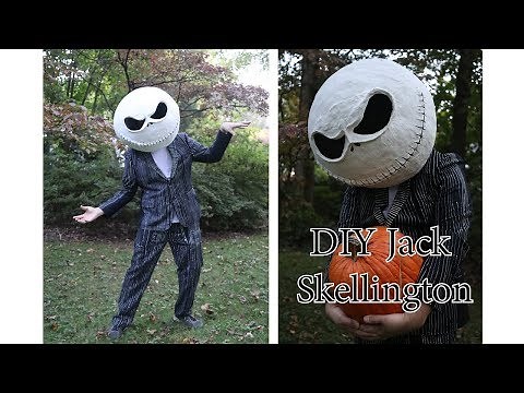 DIY JACK SKELLINGTON COSTUME PAPER MACHE HEAD || Nightmare Before Christmas