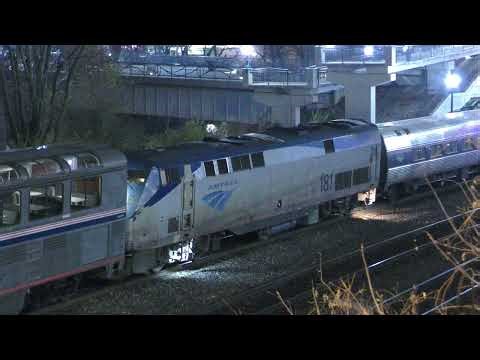 CSX P050 (AMTK 50) with AMTK 517, AMTK 18, AMTK 23, and AMTK 181 in Lafayette, Indiana