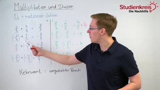 Multiplizieren und Dividieren rationaler Zahlen - so funktioniert's