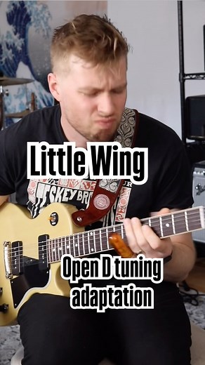 Walter Druce on Instagram: "Little Wing - Jimi Hendrix 🪽 Open D (Open E) tuning can be way more versatile than what a lot of people might think. So much so that if I didn’t mention it most might assume I’m just playing in standard tuning. What does it matter?? It doesn’t, but if you’d like to learn more about it hit me up for some lessons or go to my patreon. Cheers! Gear: @gibsonguitar LP special @stringjoy 12-52 strings @theliquislide (@julesleyhe model) @origineffects Cali76 @solidgoldfx Aur
