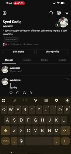 Threads: How to Make that Long Weird Character Fill Up Your Screen