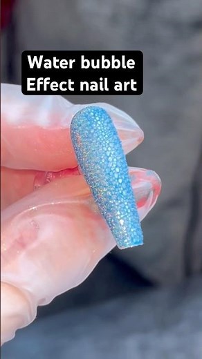 Easy water bubble effect nail art for beginners #nails #nailart #naildesign #simplenails #gelnails