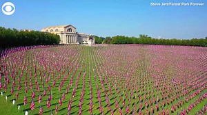 5K views · 168 reactions | More than 7,500 American flags are on display at a St. Louis park to mark 20 years since 9/11. Flags of Valor said the installation pays tribute to the victims of the attacks and "honors the service members who bravely defended our nation." https://trib.al/MGVOC7C | WPRI 12 | Facebook