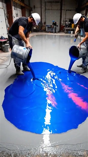 The Most Vibrant Epoxy Floor Ever Created 👀🔥