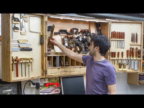 Wall-hanging Handtool Cabinet with Double, Double Doors
