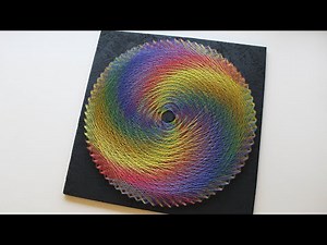 rainbow string art timelapse