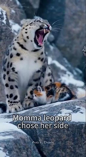 Kitten Fall into the Leopard Den! 😱 Unbelievable Ending #shorts #animals