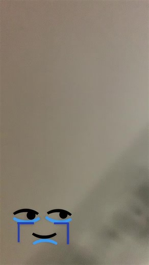 Emotional Animated Face Crying with Blue Tears