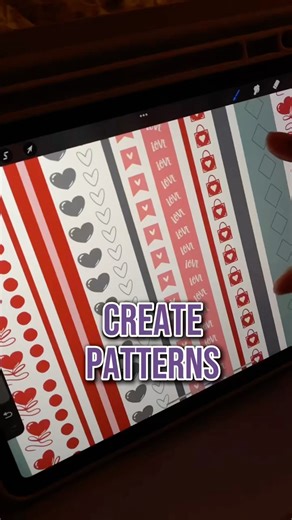 Drawing Cute Patterns on my iPad using Procreate Brush Stamps #procreateartwork #procreatetutorials