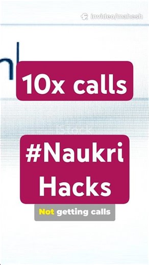 5 Naukri Hacks for 10x Interview Calls 🚀