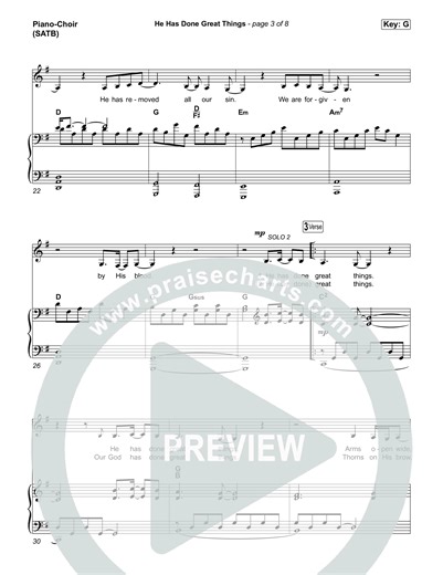 He Has Done Great Things Sheet Music PDF (Chris Tomlin / Phil Wickham) - PraiseCharts