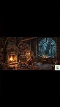 The Library Window: Watching the Storm by the Warm Hearth! 🐾🌳