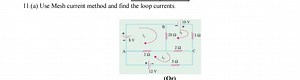11.(a) Use Mesh current method and find the loop currents.... | Filo
