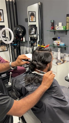 ASMR Long Haircut with Scissors - #haircut #fyp #foryou