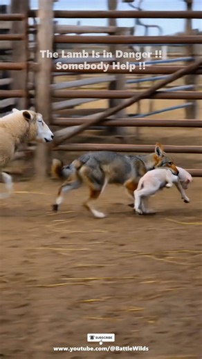 Lamb Almost Eaten Alive‼️ Brutal End for the coyote #coyote #sheep