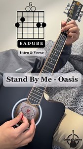 Stand By Me - Oasis | Acoustic guitar intro cover with chords #standbyme #Oasis #90smusic #alternative | Guitar and Lyrics