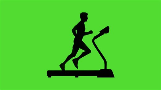 Silhouette, Running, Treadmill. Free Stock Video